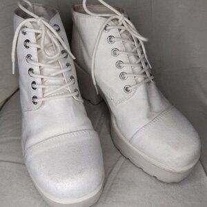 White high top boots